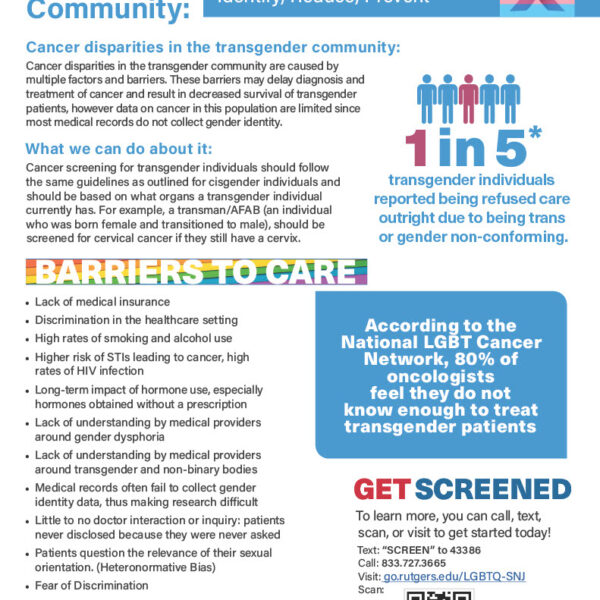 Cancer in the LGBTQ Community (Digital Flyer)