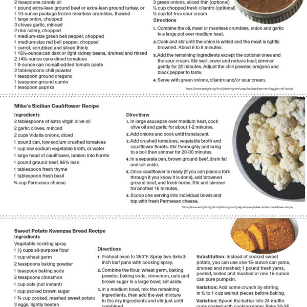 Prevention Pantry Recipes (Set 2)