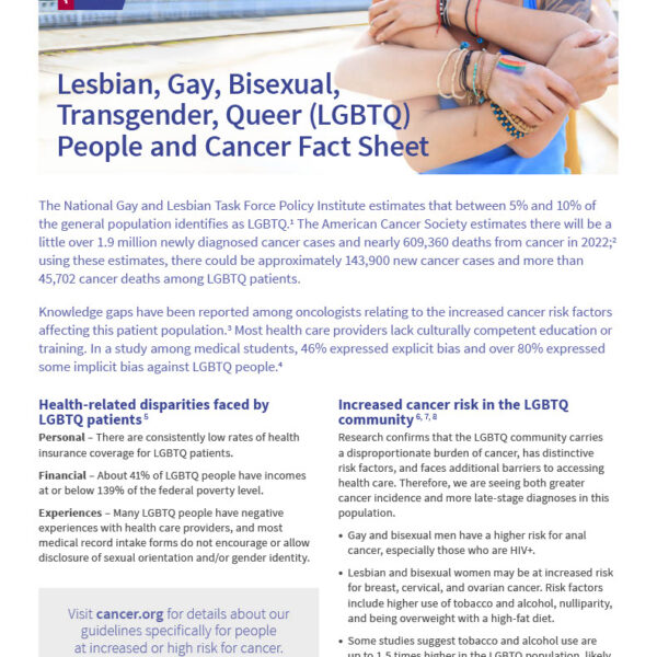 LGBTQ Cancer Fact Sheet