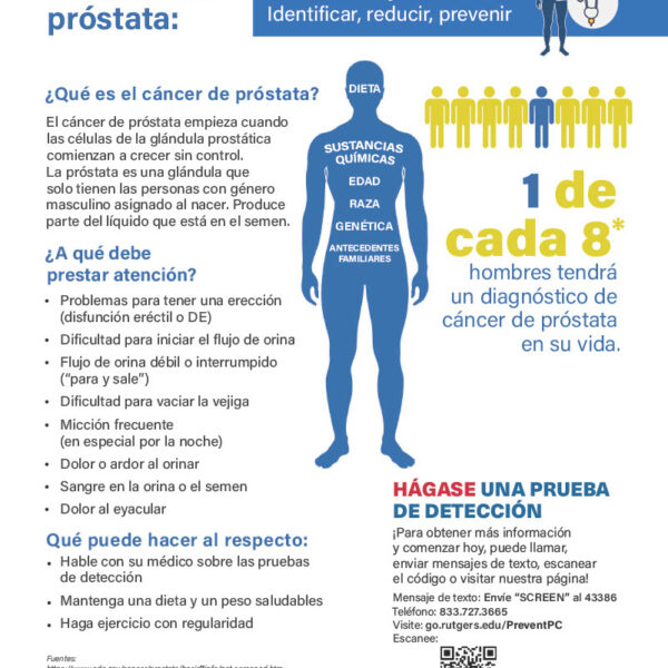 Prostate Cancer (English and Spanish Flyer Printable)